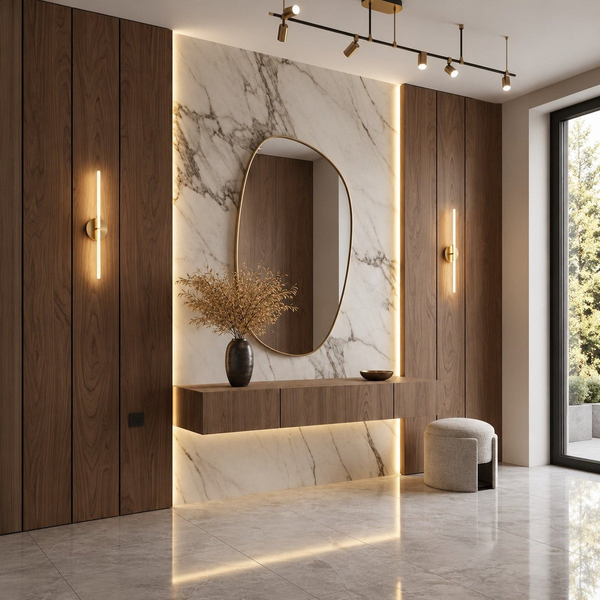 Modern Linear Wall Sconce Wall Mounted Metal LED Light Fixture for Indoor Lighting