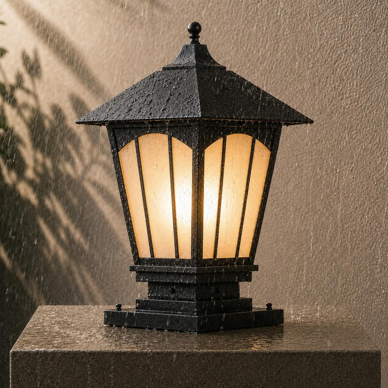 Modern Outdoor Wall Light IP55 Waterproof Solid Copper Glass Shade E27 Compatible Garden Lighting