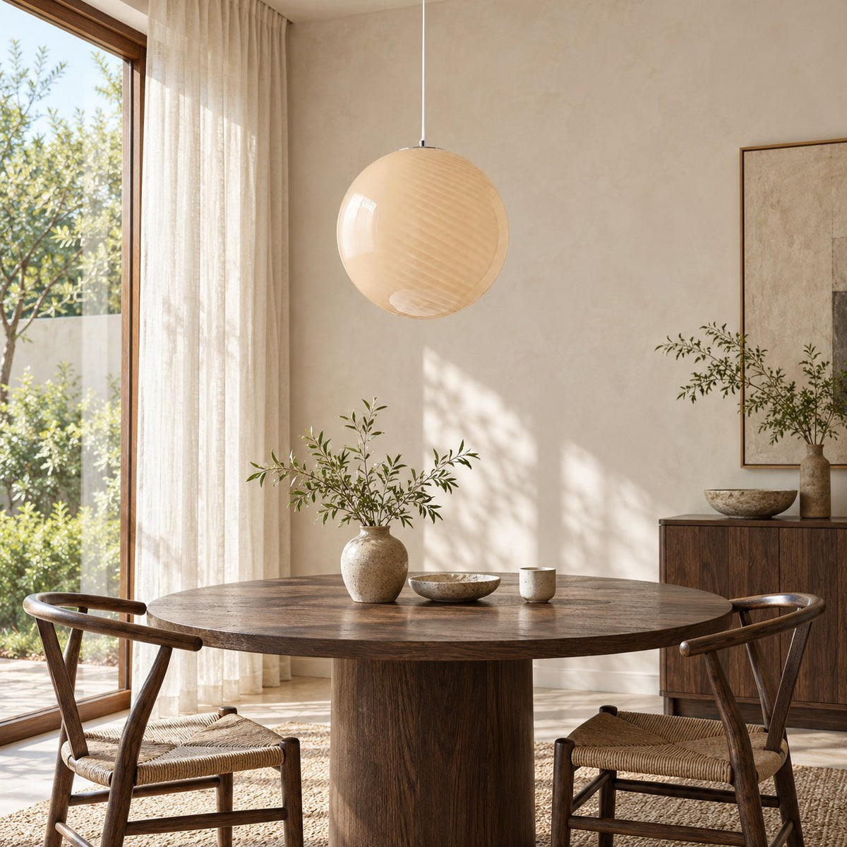Modern Glass Pendant Lamp Adjustable Hanging Light LED Fixture for Kitchen Pendant Lighting
