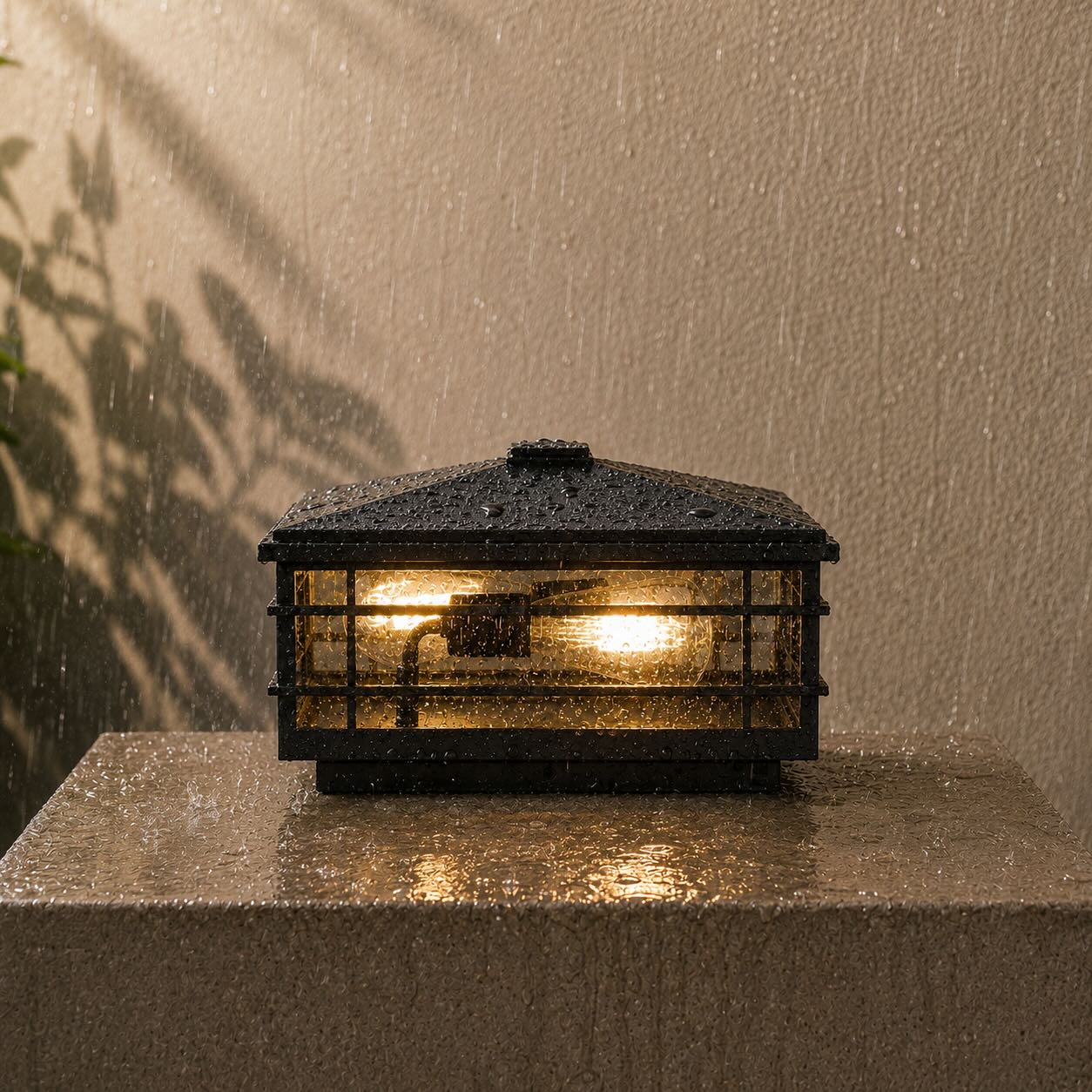 Modern Outdoor Wall Light IP54 Rated Aluminum Alloy with Transparent Glass Shade E27 Bulb Base