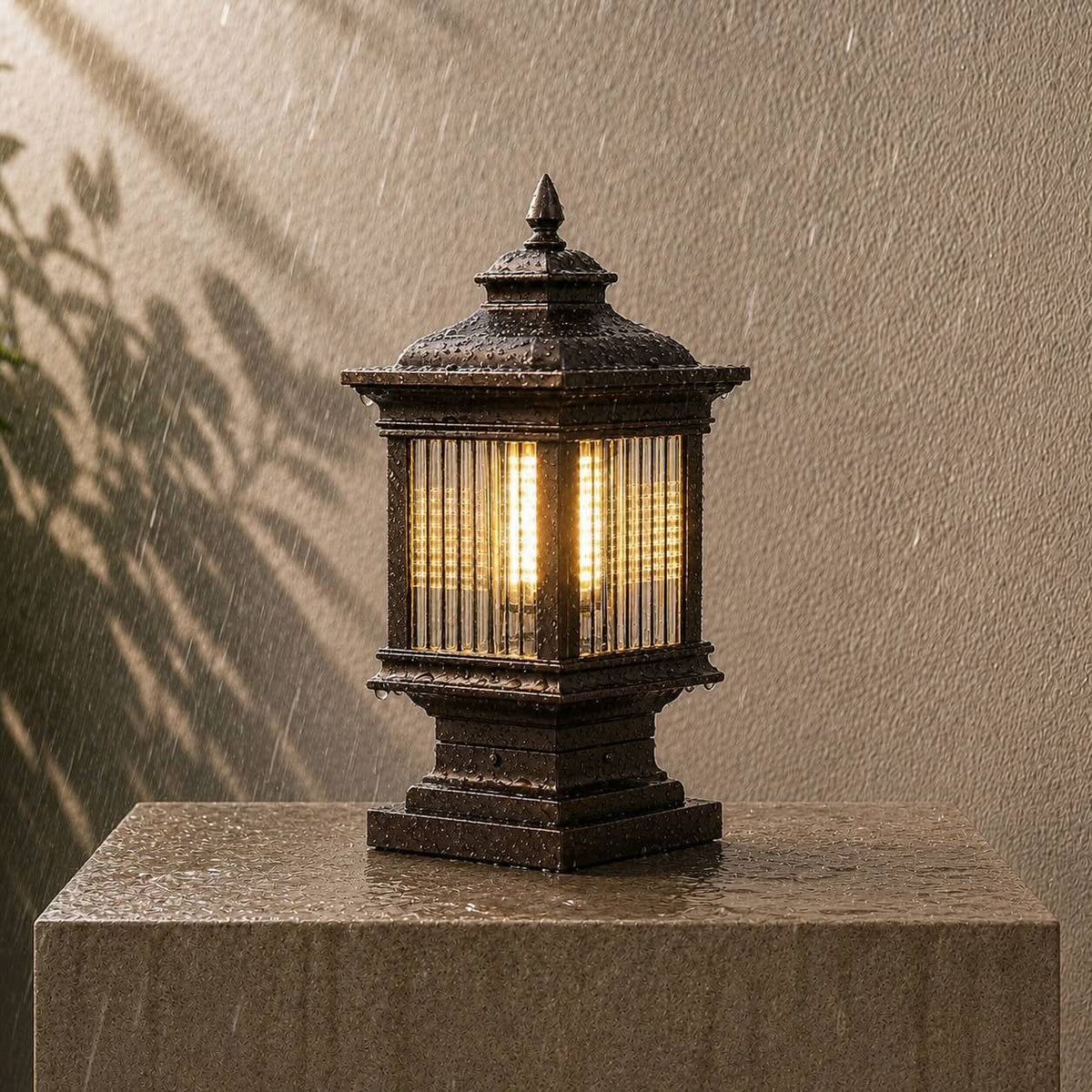 Solar Outdoor Wall Light Modern Die-Cast Aluminum Adjustable Brightness Waterproof Landscape Lighting