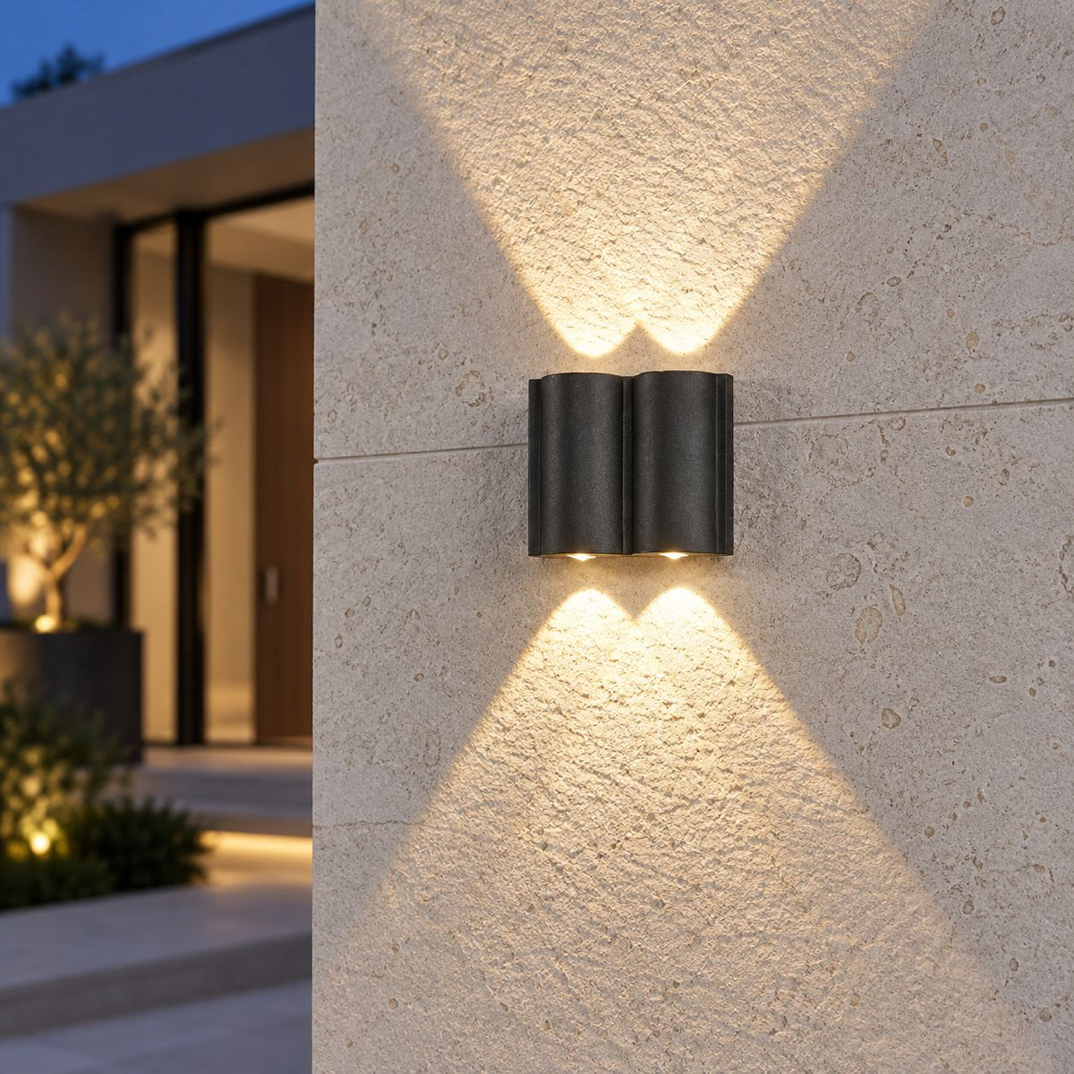 Modern Outdoor Wall Light Up Down Waterproof Aluminum LED Adjustable Illumination