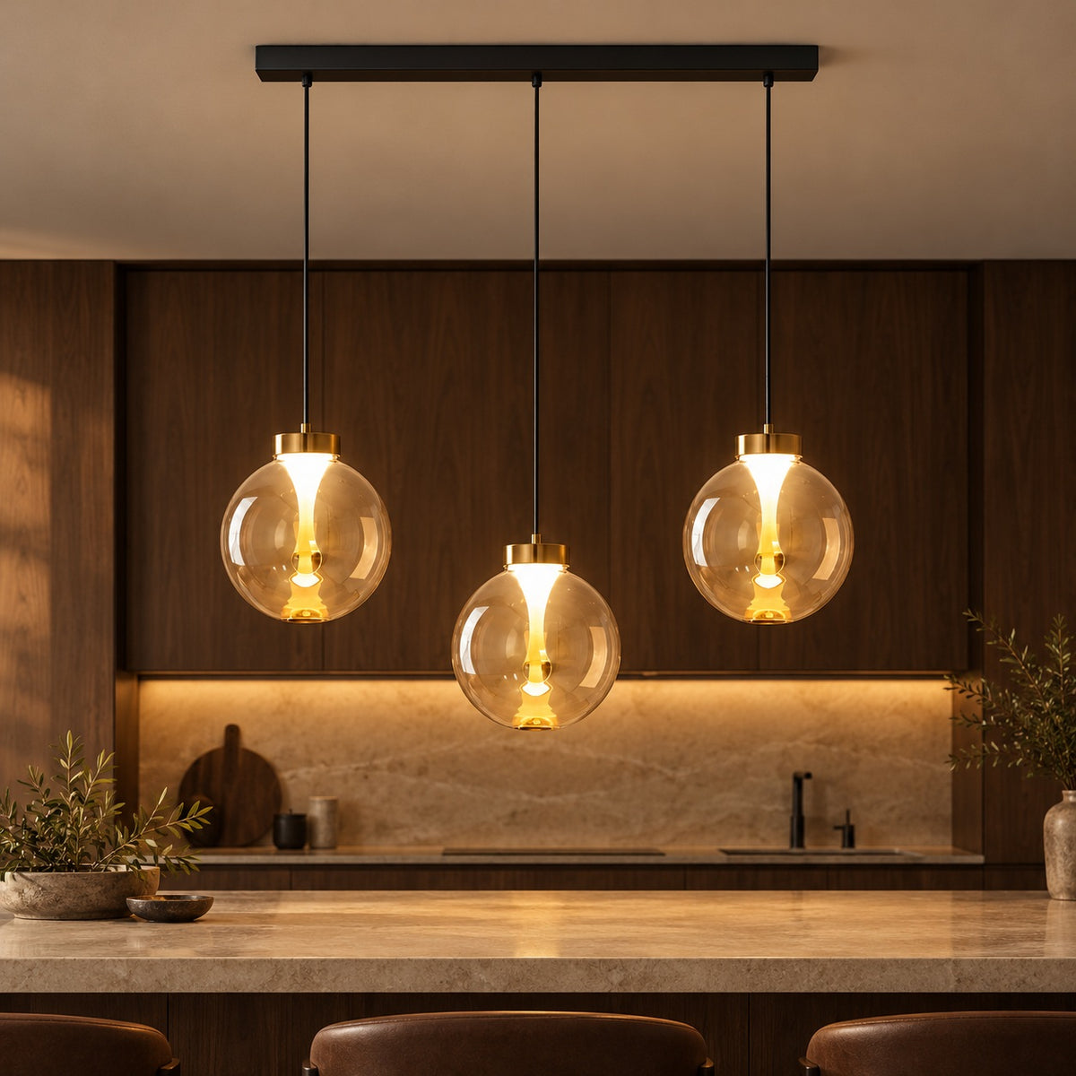 Modern Pendant Light Hanging Adjustable Metal Shade LED for Kitchen Dining Room