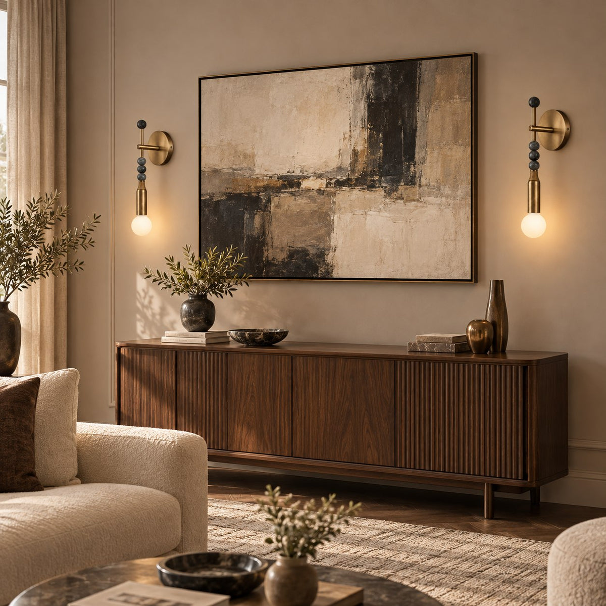 Modern Wall Lamp Wall Mounted Metal Frame Adjustable LED Lighting Fixture