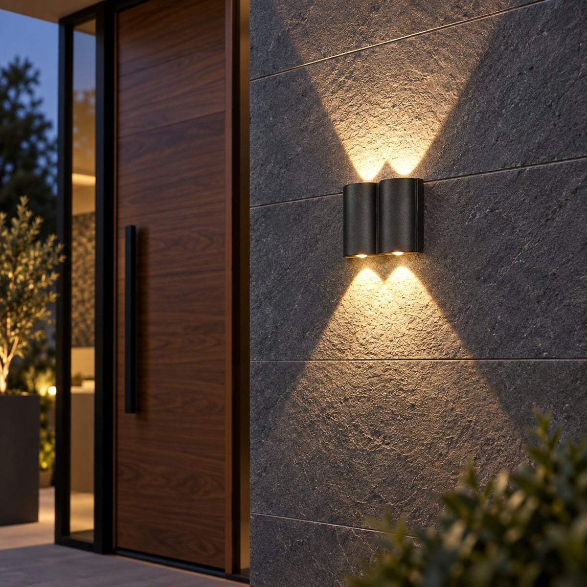 Modern Outdoor Wall Light Up Down Waterproof Aluminum LED Adjustable Illumination