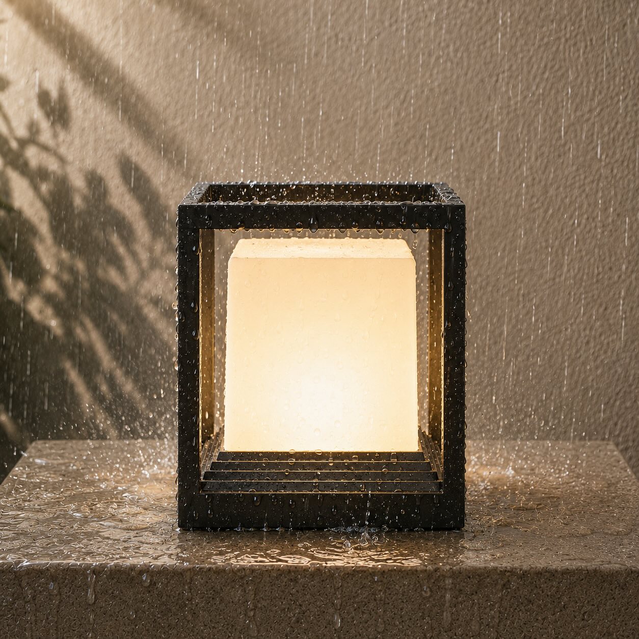 Modern Solar Garden Light Aluminum Dual Power Waterproof Outdoor LED Fixture