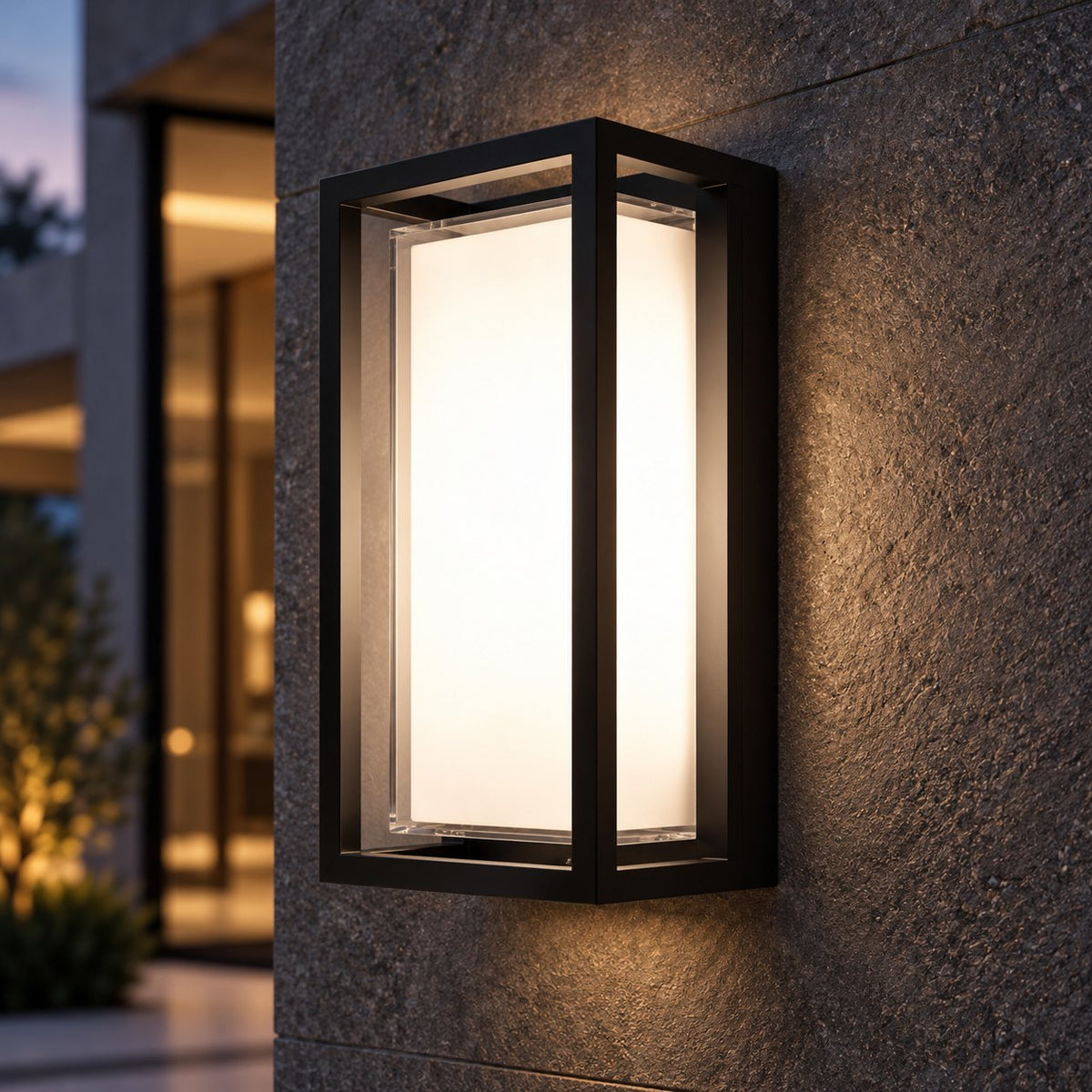 Modern Outdoor Wall Light LED Waterproof Aluminum Fixture for Porch Patio and Pathway