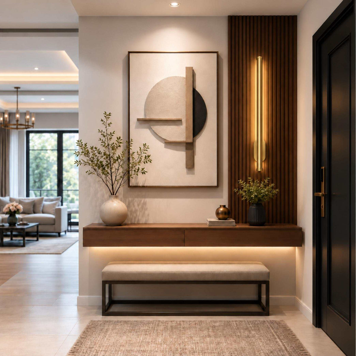 Modern Linear Wall Sconce Wall Mounted Metal LED Light Fixture for Indoor Lighting
