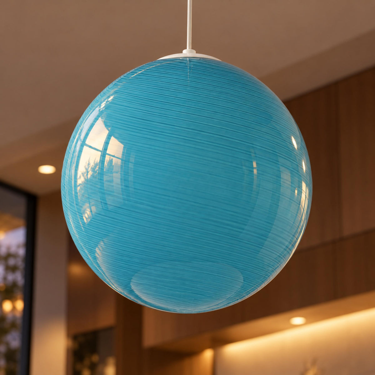 Modern Glass Pendant Lamp Adjustable Hanging Light LED Fixture for Kitchen Pendant Lighting