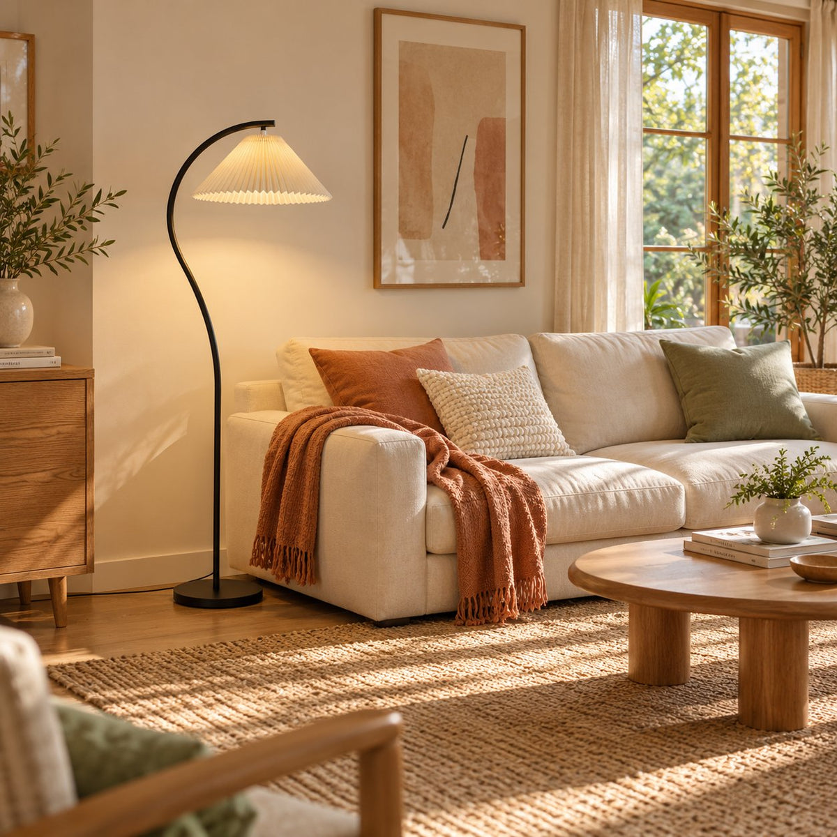 Modern Floor Lamp Adjustable Metal Base LED Lighting 50 to 70 Inches Height