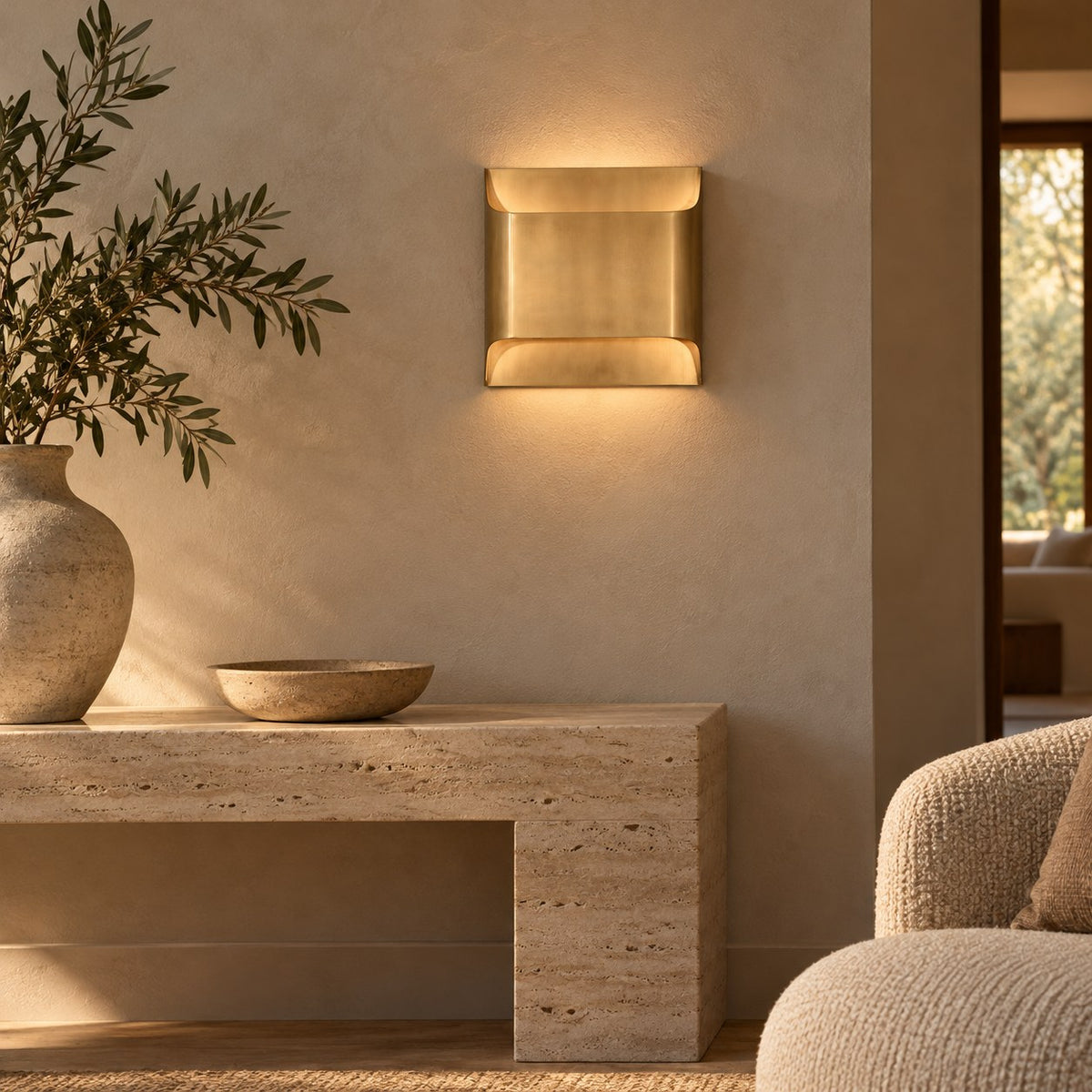 Modern Brass Wall Light Wall Mounted Metal Fixture Adjustable Lighting