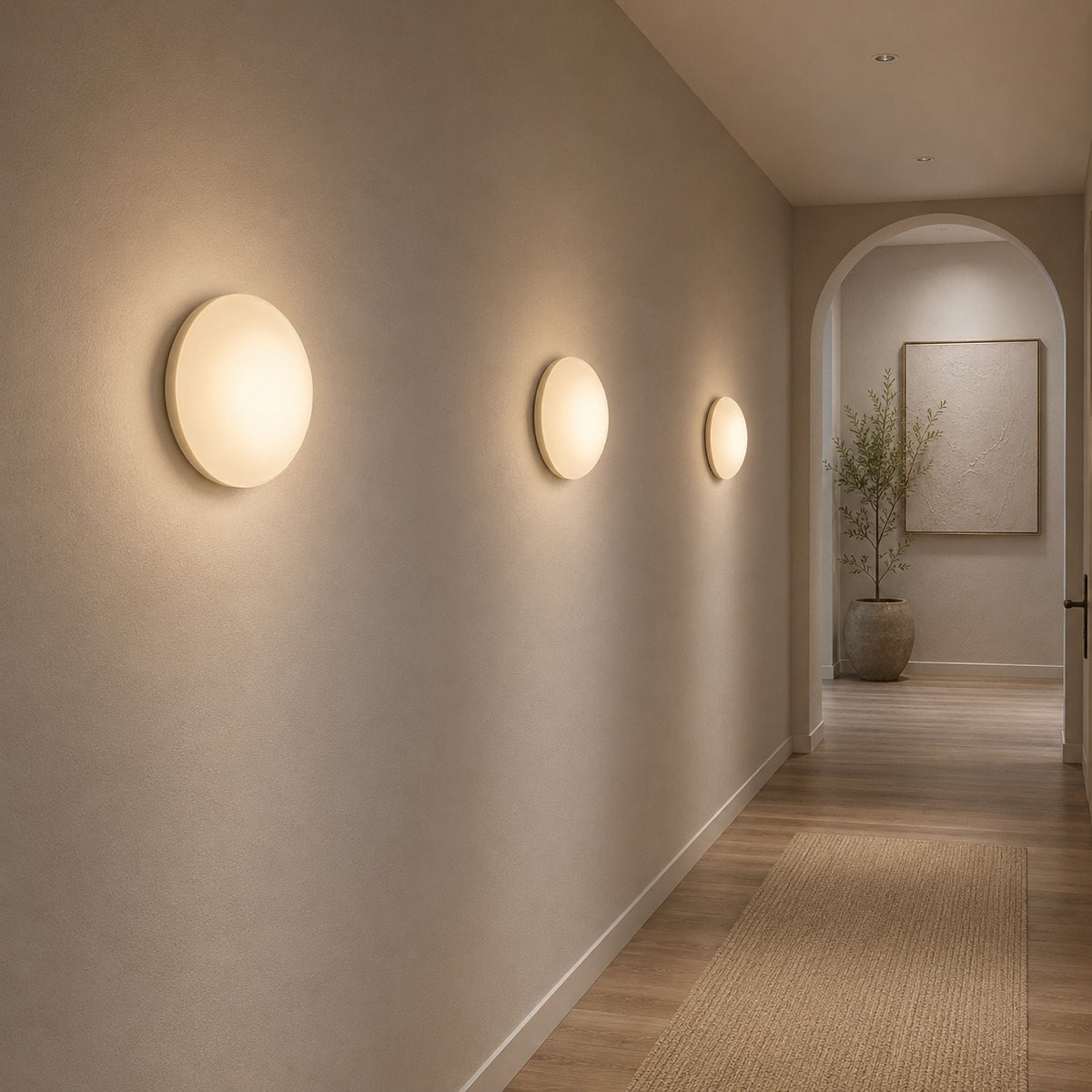Nordic Wall Light Wall Mounted Sconce with Mouth-Blown Glass Shade and Integrated 5W LED