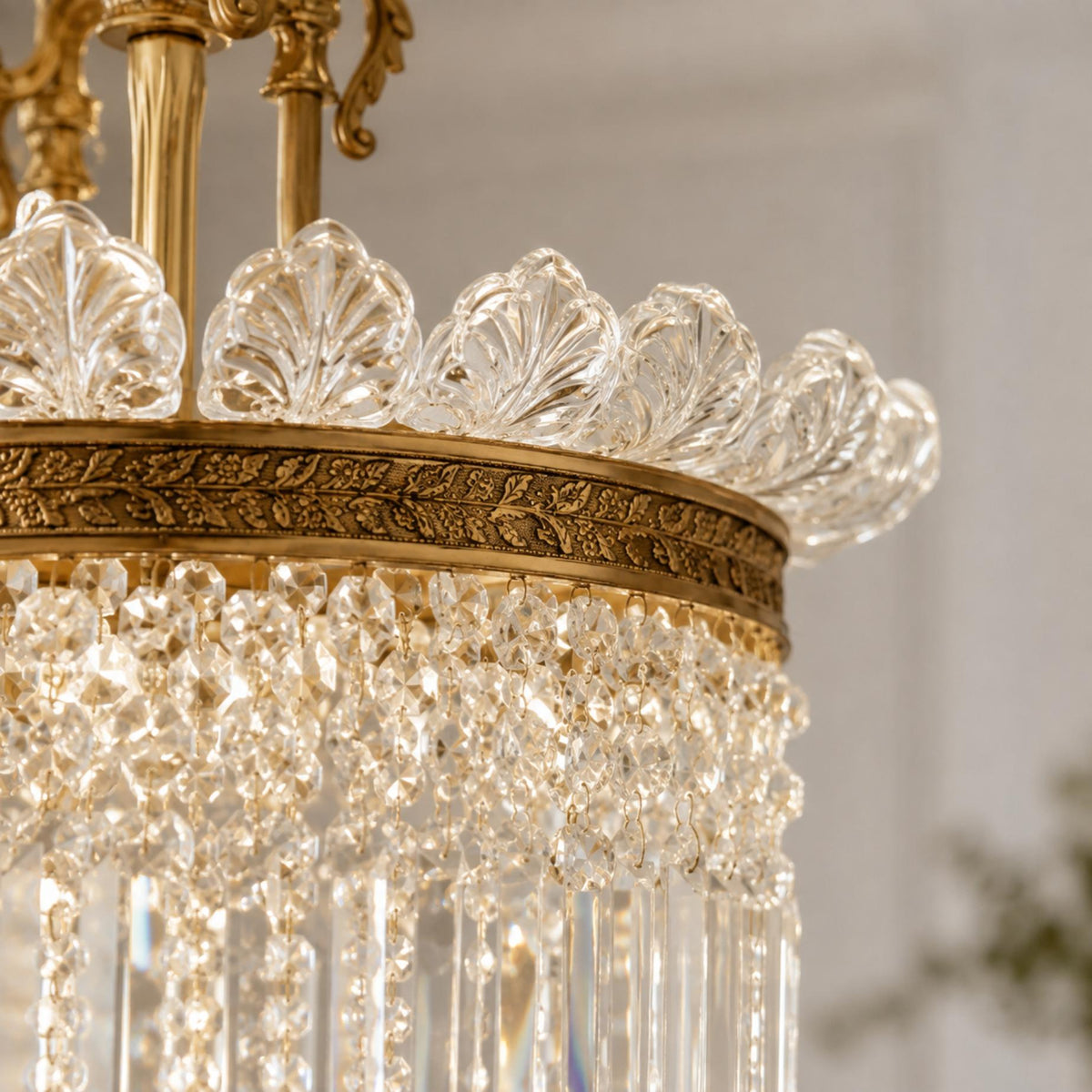 Modern Chandelier Adjustable Height Hanging Light Metal Frame with Glass Shade LED 24 Inch