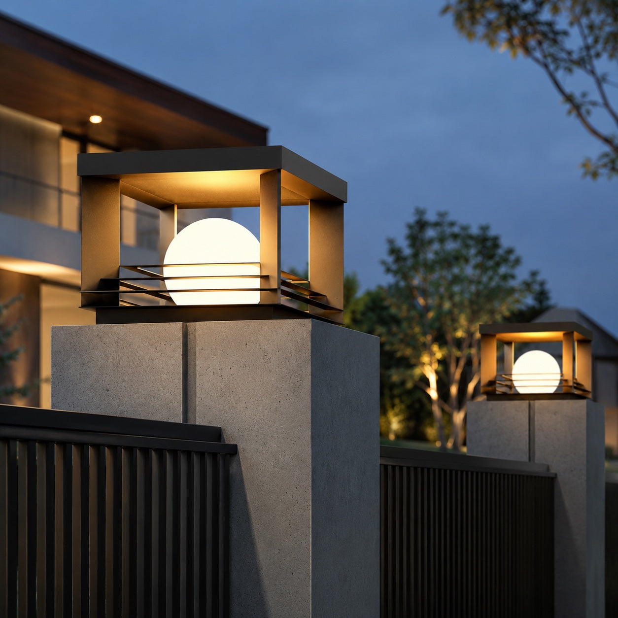 Solar Outdoor Pillar Light Waterproof 25CM Adjustable Brightness E27 LED for Garden Pathway