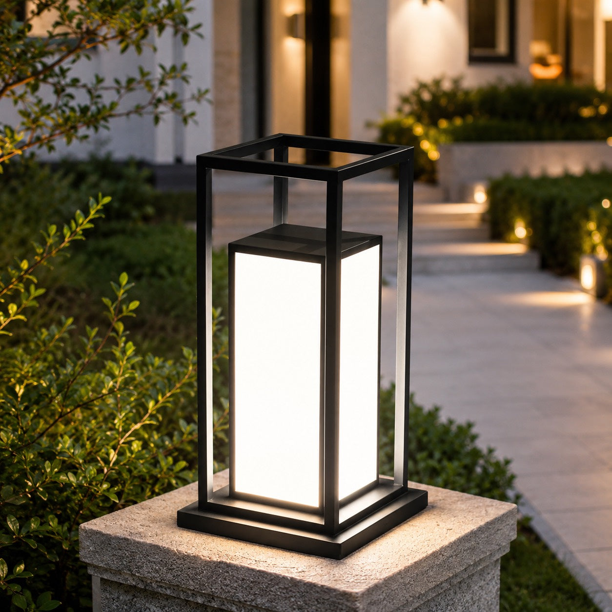 Solar Outdoor Wall Light Waterproof Stainless Steel Acrylic LED 3000K Warm White IP65