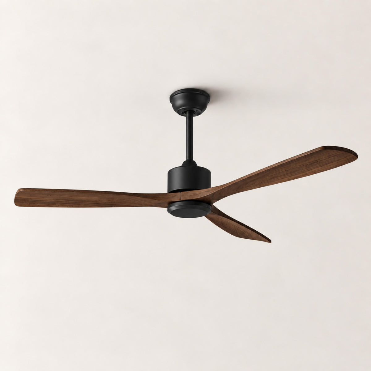 Modern Ceiling Fan 60 Inch Wood Blades Flush Mount Remote Control Energy Efficient Adjustable Speed