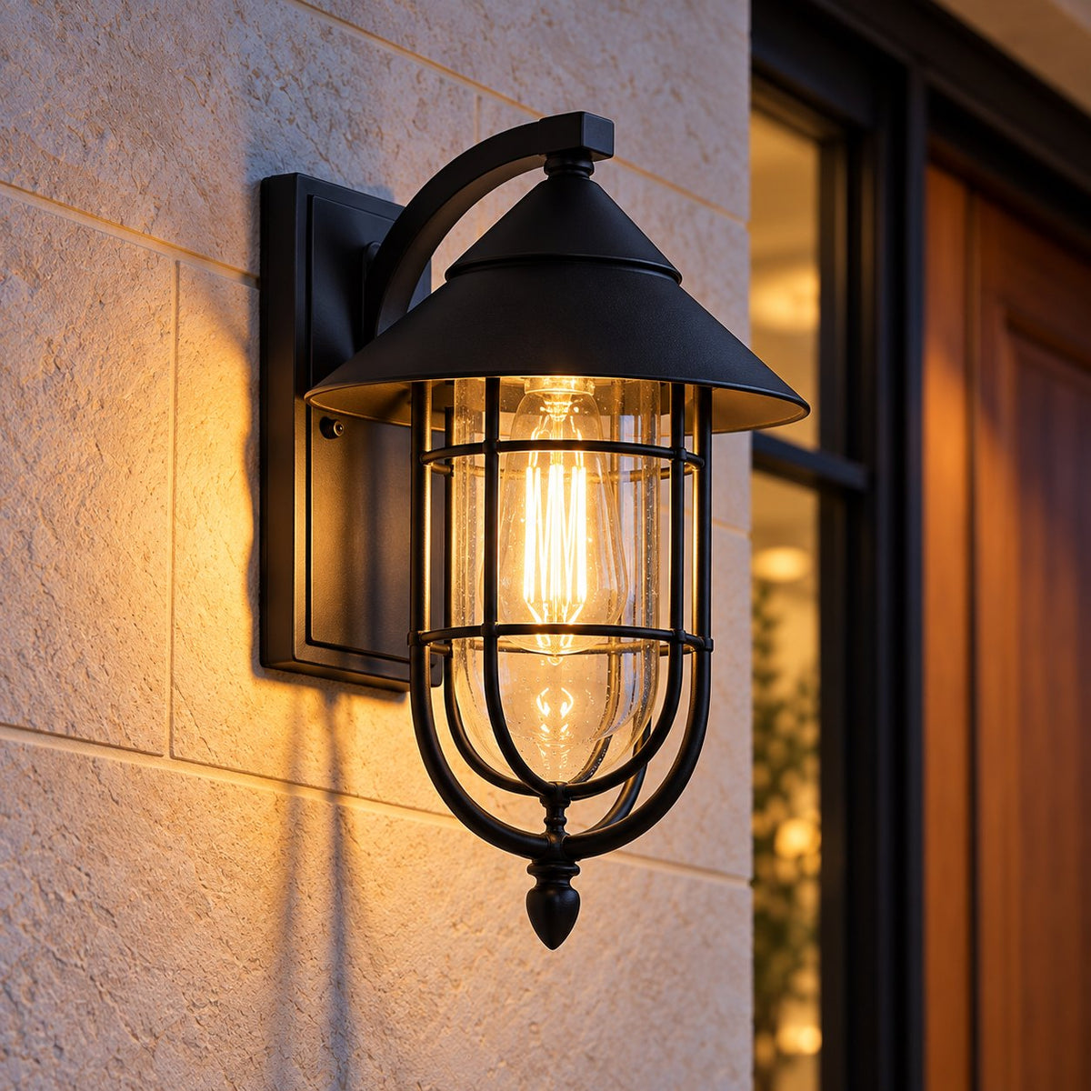 Modern Outdoor Wall Light Motion Sensor Waterproof Metal LED Fixture for Exterior Use