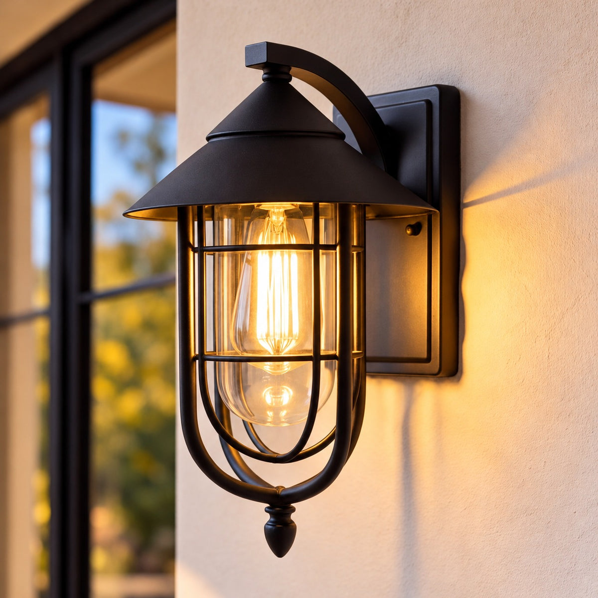 Modern Outdoor Wall Light Motion Sensor Waterproof Metal LED Fixture for Exterior Use