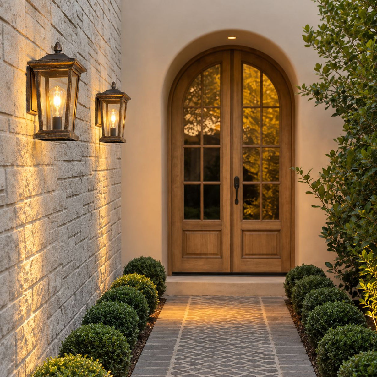 Industrial Outdoor Wall Light Black Aluminum Clear Glass LED Compatible IP65 Moisture Resistant