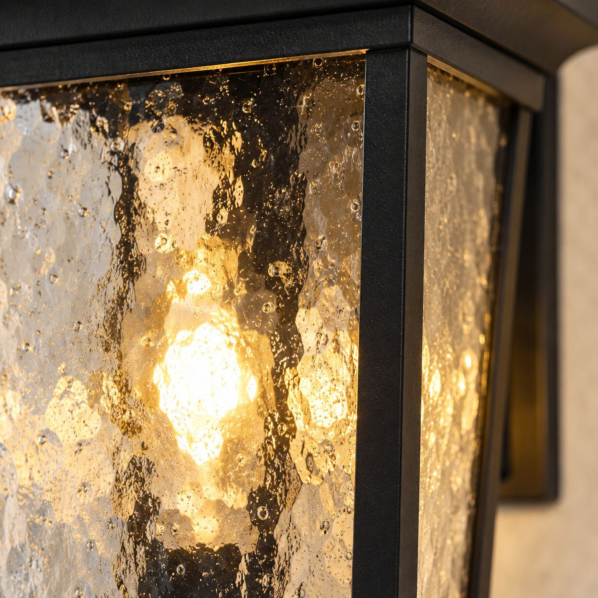 Industrial Outdoor Wall Light Black Aluminum Clear Glass LED Compatible IP65 Moisture Resistant