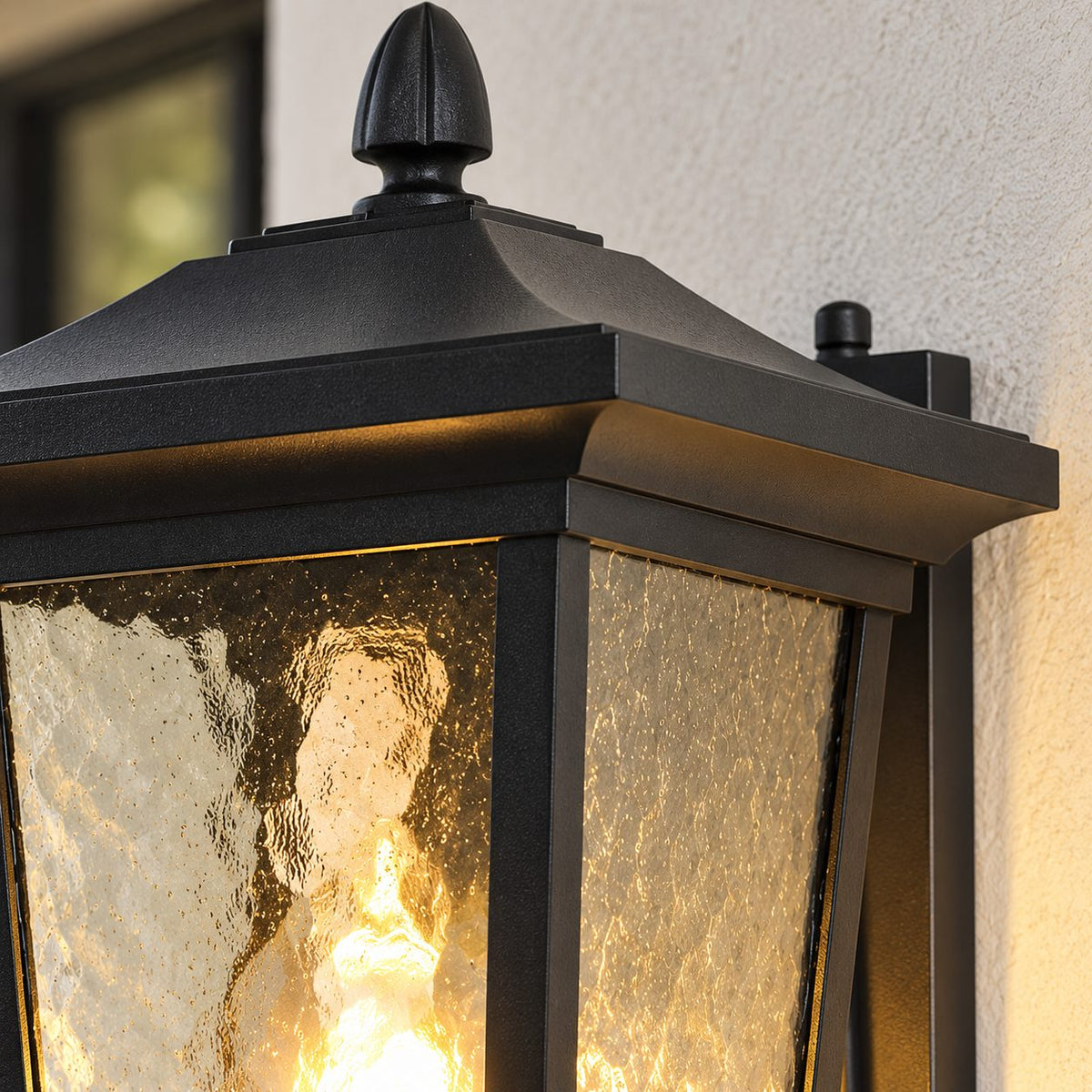 Industrial Outdoor Wall Light Black Aluminum Clear Glass LED Compatible IP65 Moisture Resistant