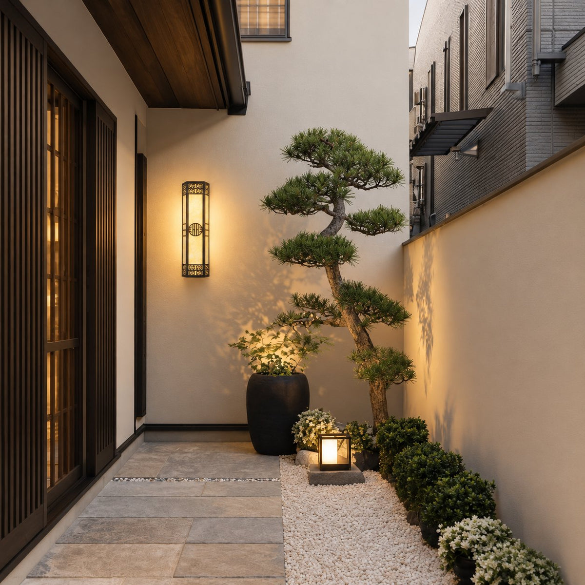 Modern Outdoor Wall Light Wall Mounted Metal Integrated LED Waterproof for Gardens and Patios