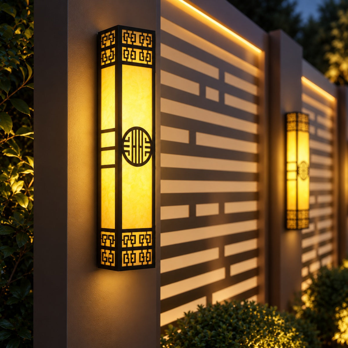 Modern Outdoor Wall Light Wall Mounted Metal Integrated LED Waterproof for Gardens and Patios