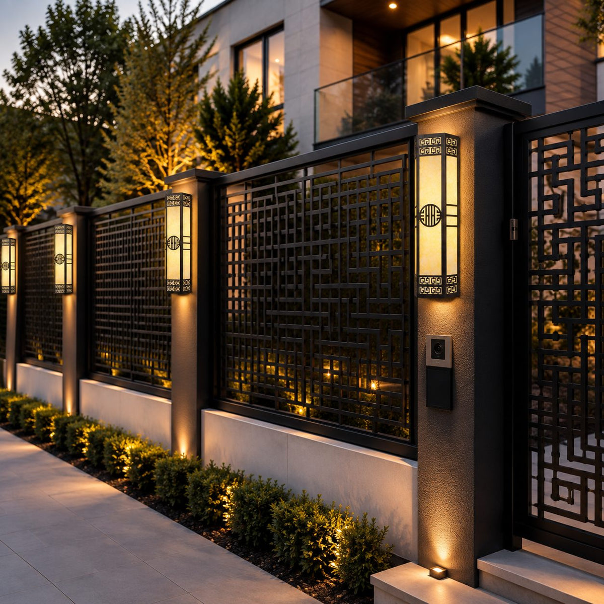 Modern Outdoor Wall Light Wall Mounted Metal Integrated LED Waterproof for Gardens and Patios