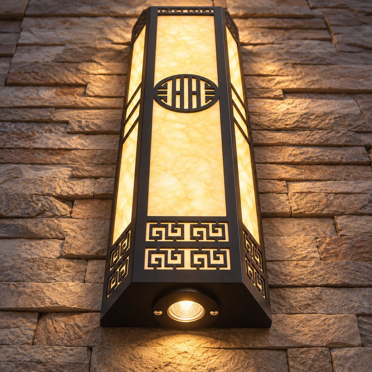 Modern Outdoor Wall Light Wall Mounted Metal Integrated LED Waterproof for Gardens and Patios