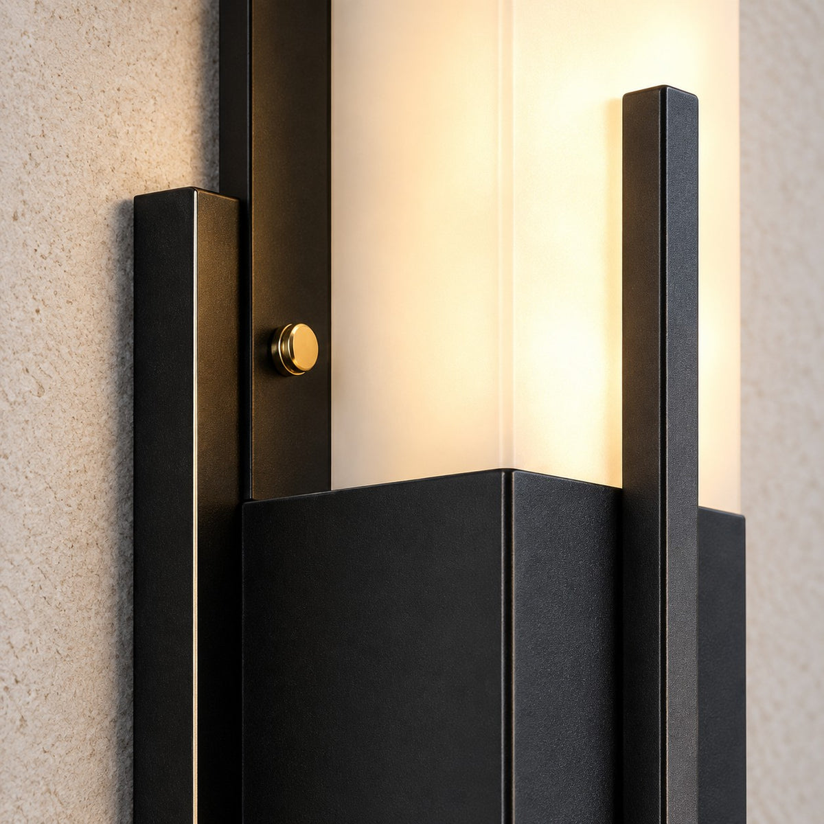 Modern Outdoor Wall Light Waterproof Stainless Steel Wall Mounted Integrated LED with Three Color Temperatures