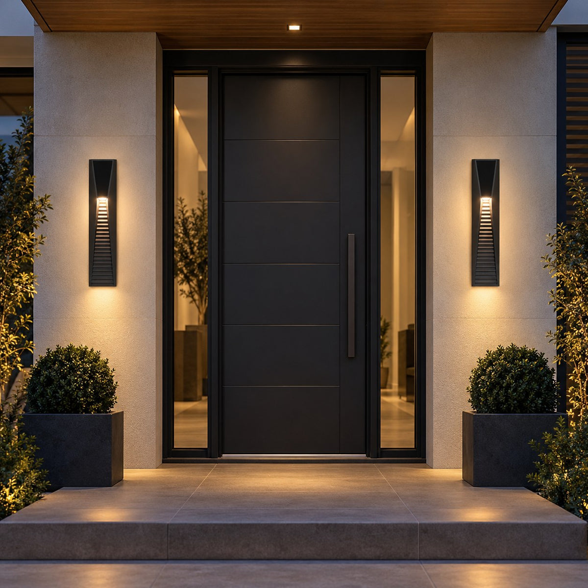 Modern Solar Outdoor Wall Light Wall Mounted Stainless Steel Acrylic LED Automatic