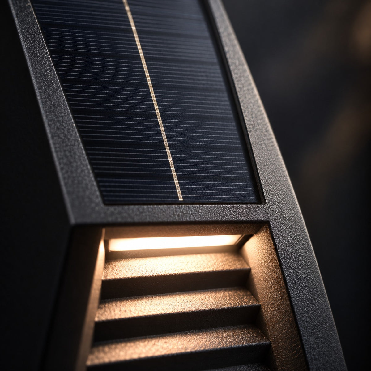 Modern Solar Outdoor Wall Light Wall Mounted Stainless Steel Acrylic LED Automatic