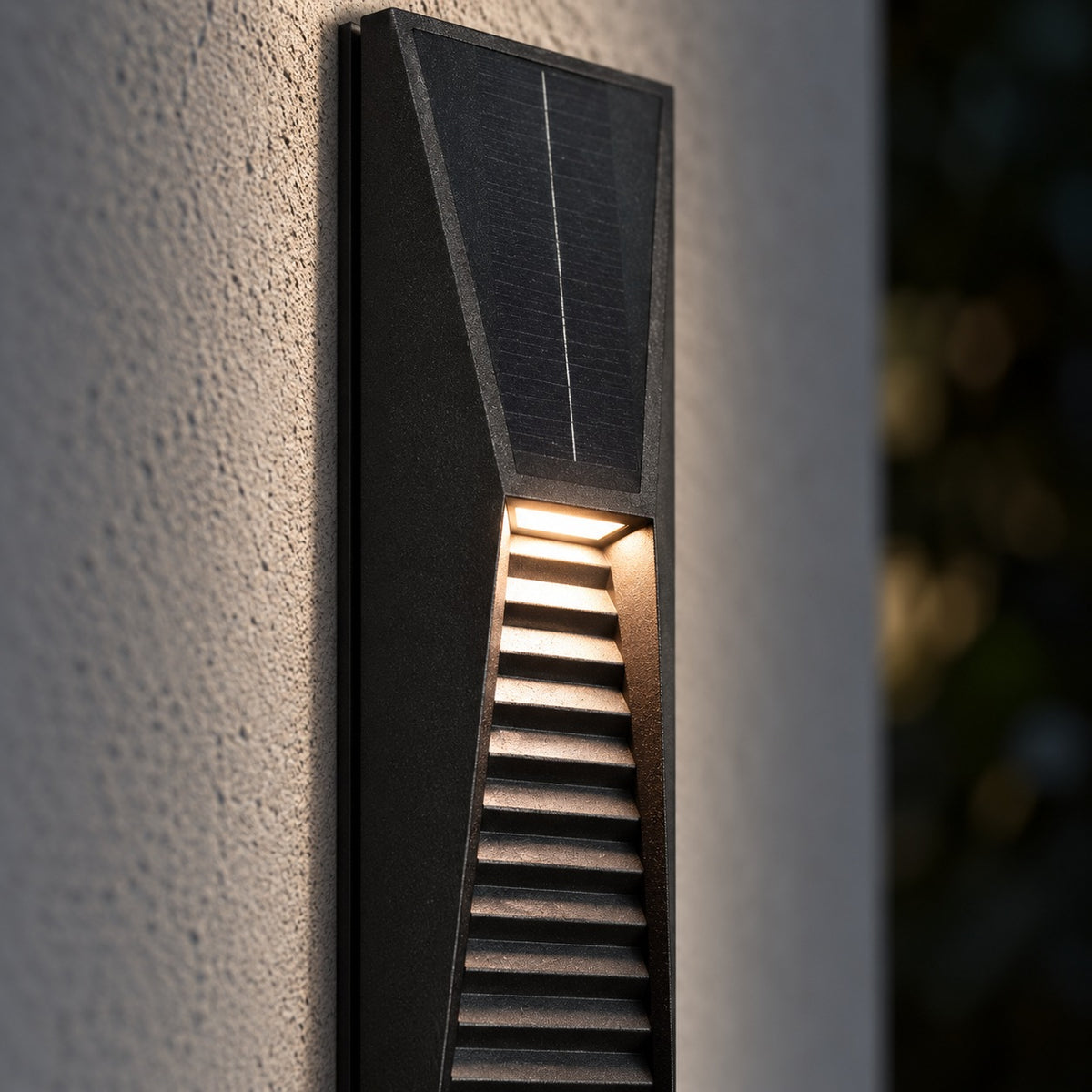Modern Solar Outdoor Wall Light Wall Mounted Stainless Steel Acrylic LED Automatic