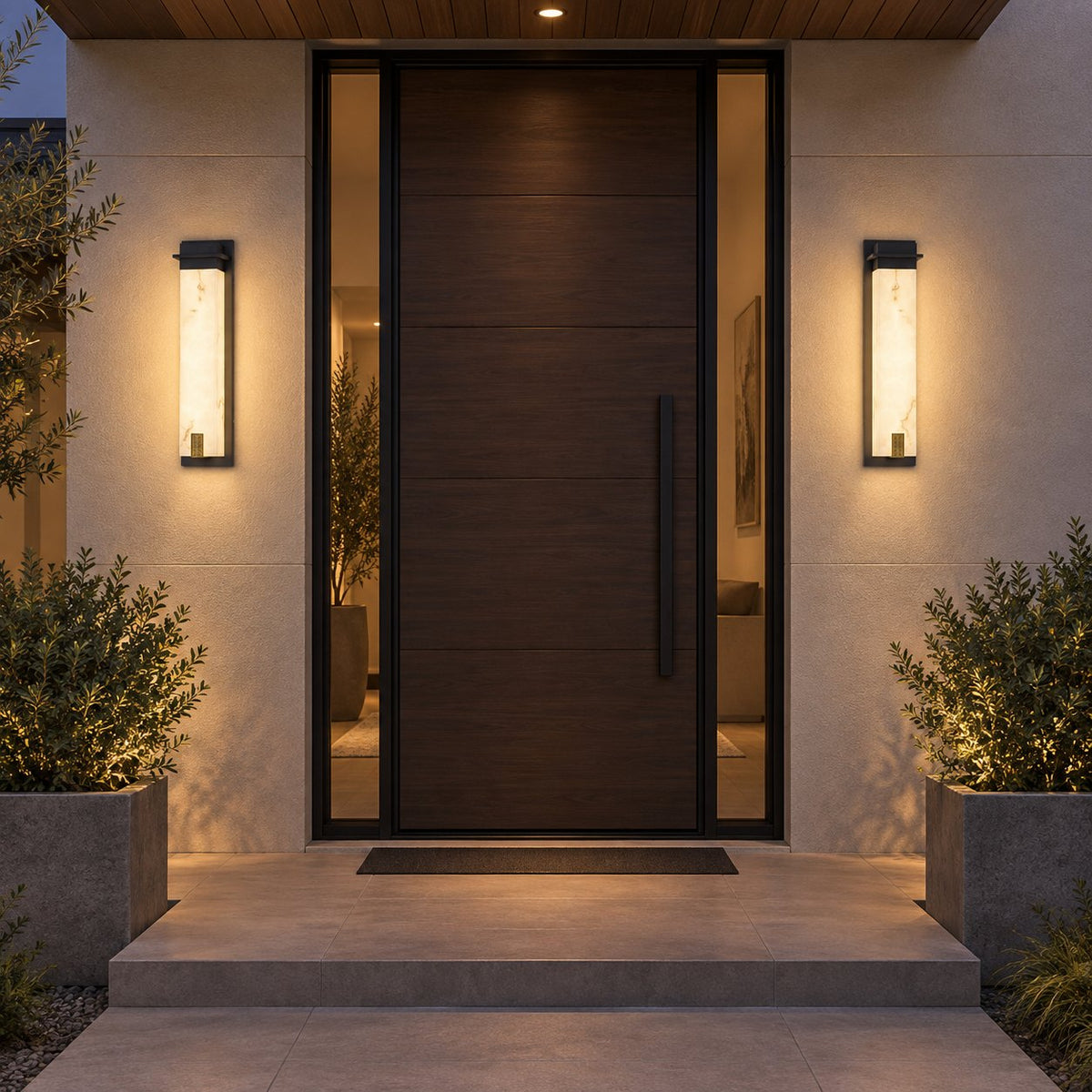 Modern Outdoor Wall Light Wall Mounted Stainless Steel IP65 Waterproof Integrated LED