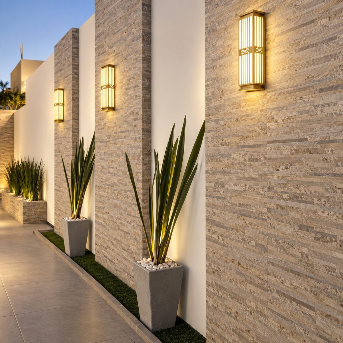 Modern Outdoor Wall Light Waterproof Metal Acrylic LED IP65 for Exterior Illumination