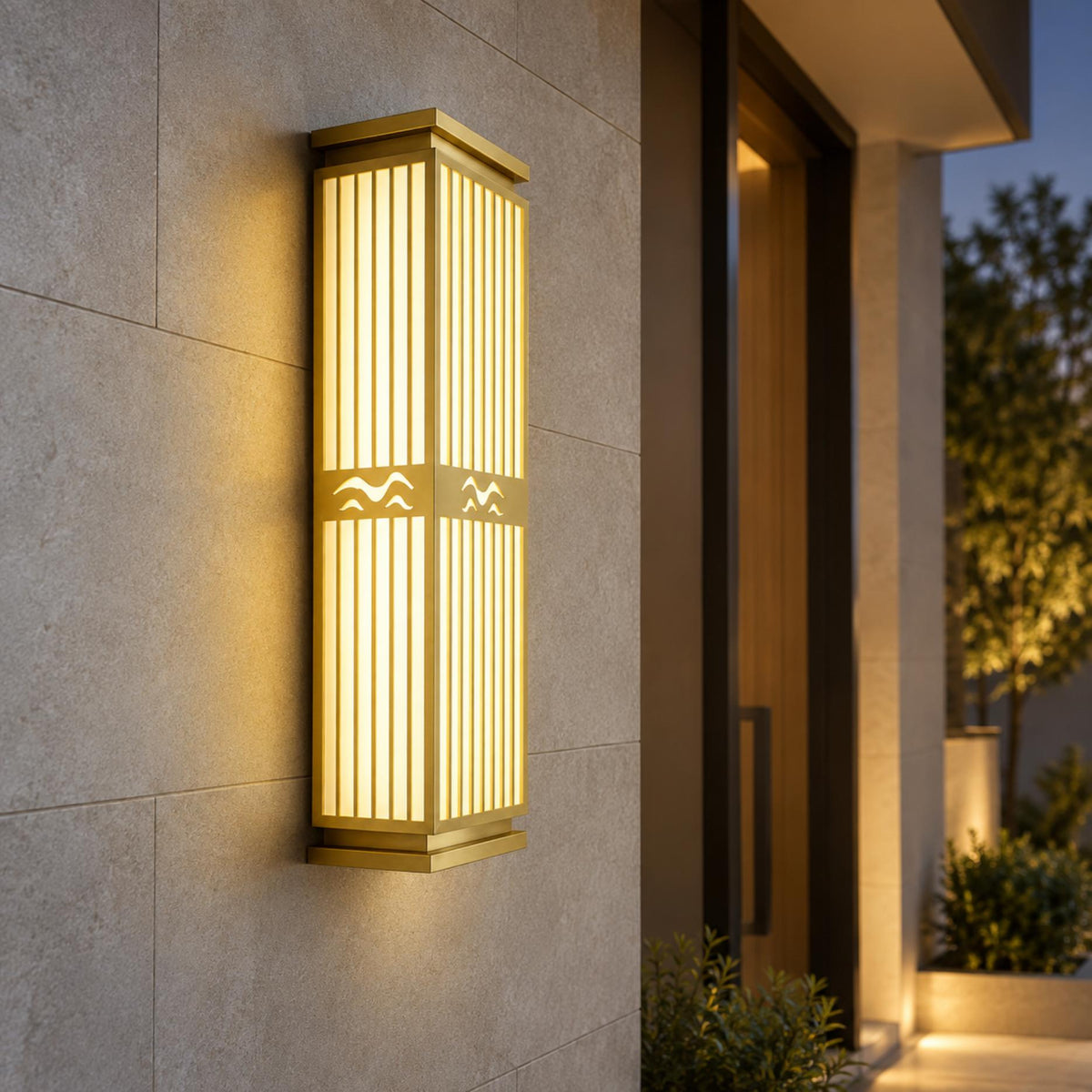 Modern Outdoor Wall Light Waterproof Metal Acrylic LED IP65 for Exterior Illumination