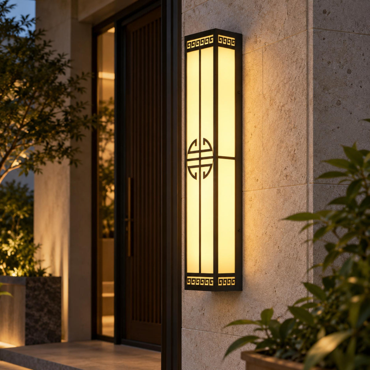 Modern Outdoor Wall Light Waterproof Metal Integrated LED IP65 for Patios and Gardens