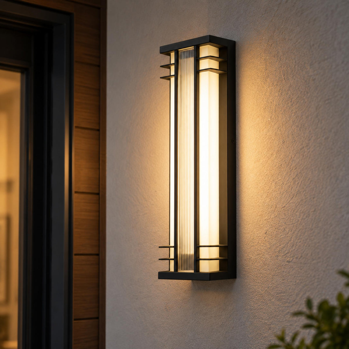 Modern Outdoor Wall Light Wall Mounted Stainless Steel Acrylic LED Weather Resistant
