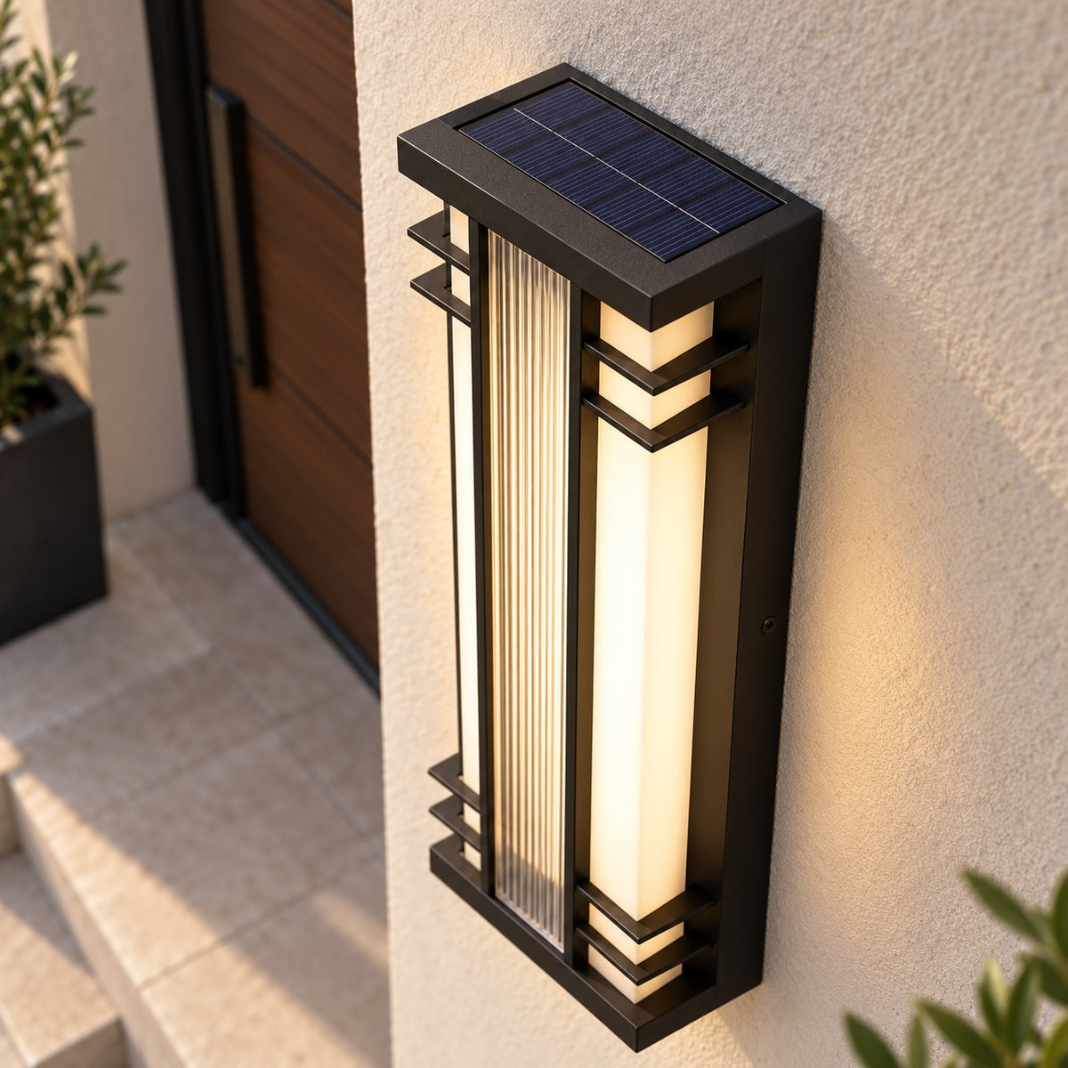 Modern Outdoor Wall Light Wall Mounted Stainless Steel Acrylic LED Weather Resistant