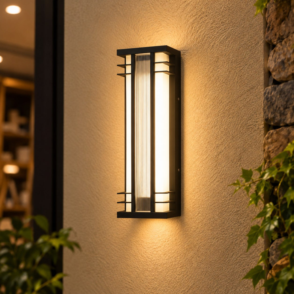 Modern Outdoor Wall Light Wall Mounted Stainless Steel Acrylic LED Weather Resistant