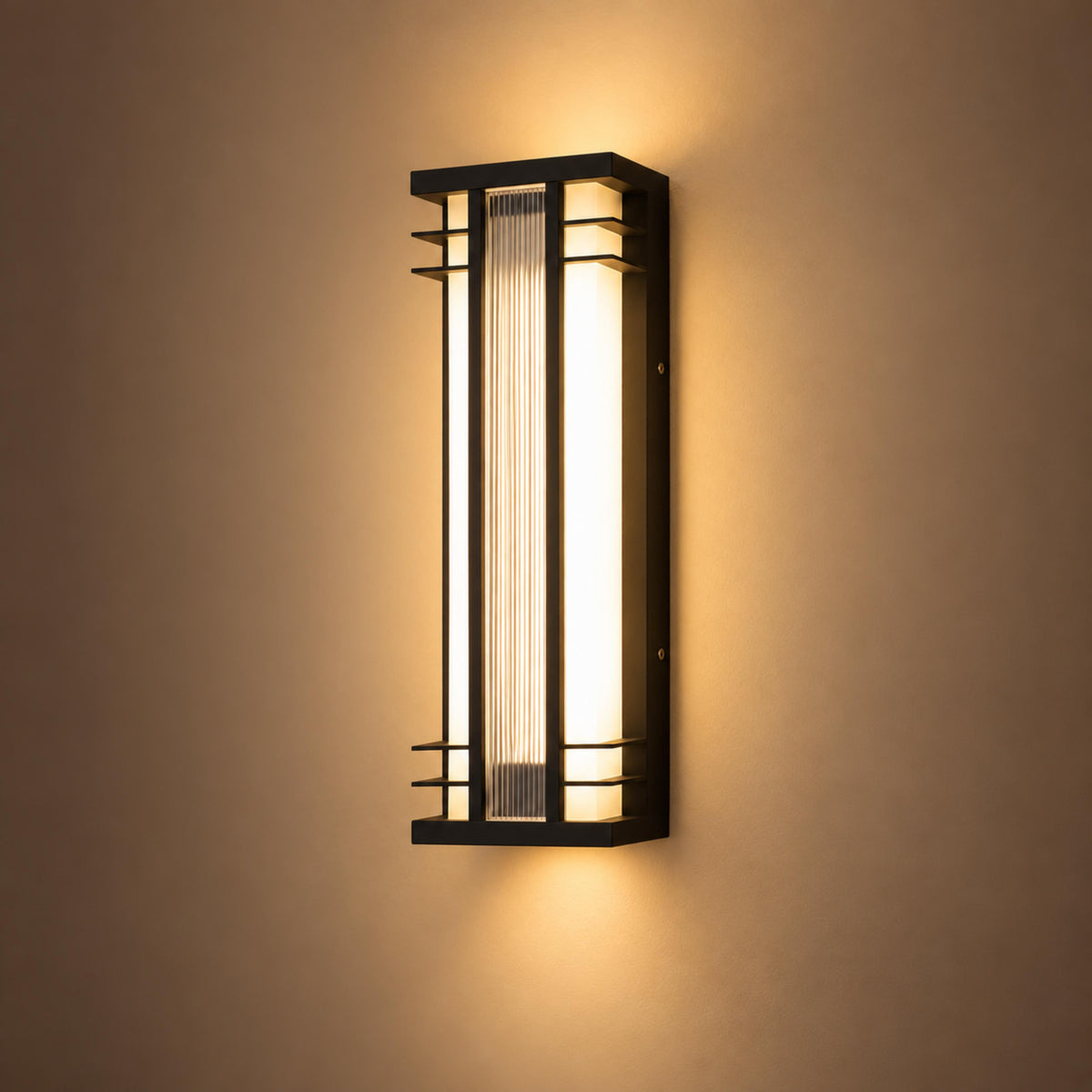 Modern Outdoor Wall Light Wall Mounted Stainless Steel Acrylic LED Weather Resistant