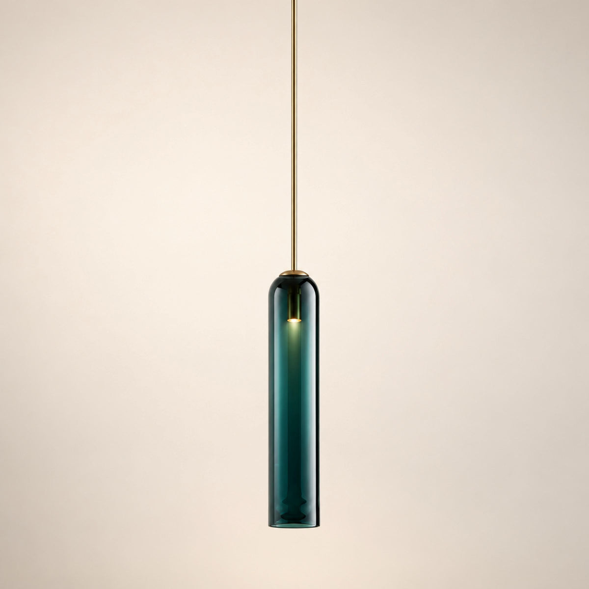 Modern Glass Pendant Lamp Adjustable Height LED Hanging Light for Kitchen Lighting