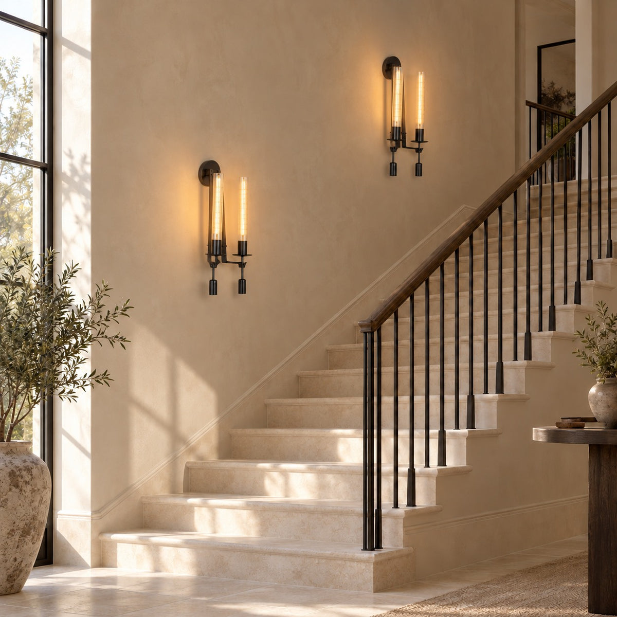 Classic Wall Light Wall Mounted Metal Frame Ambient Lighting Fixture for Indoor Use