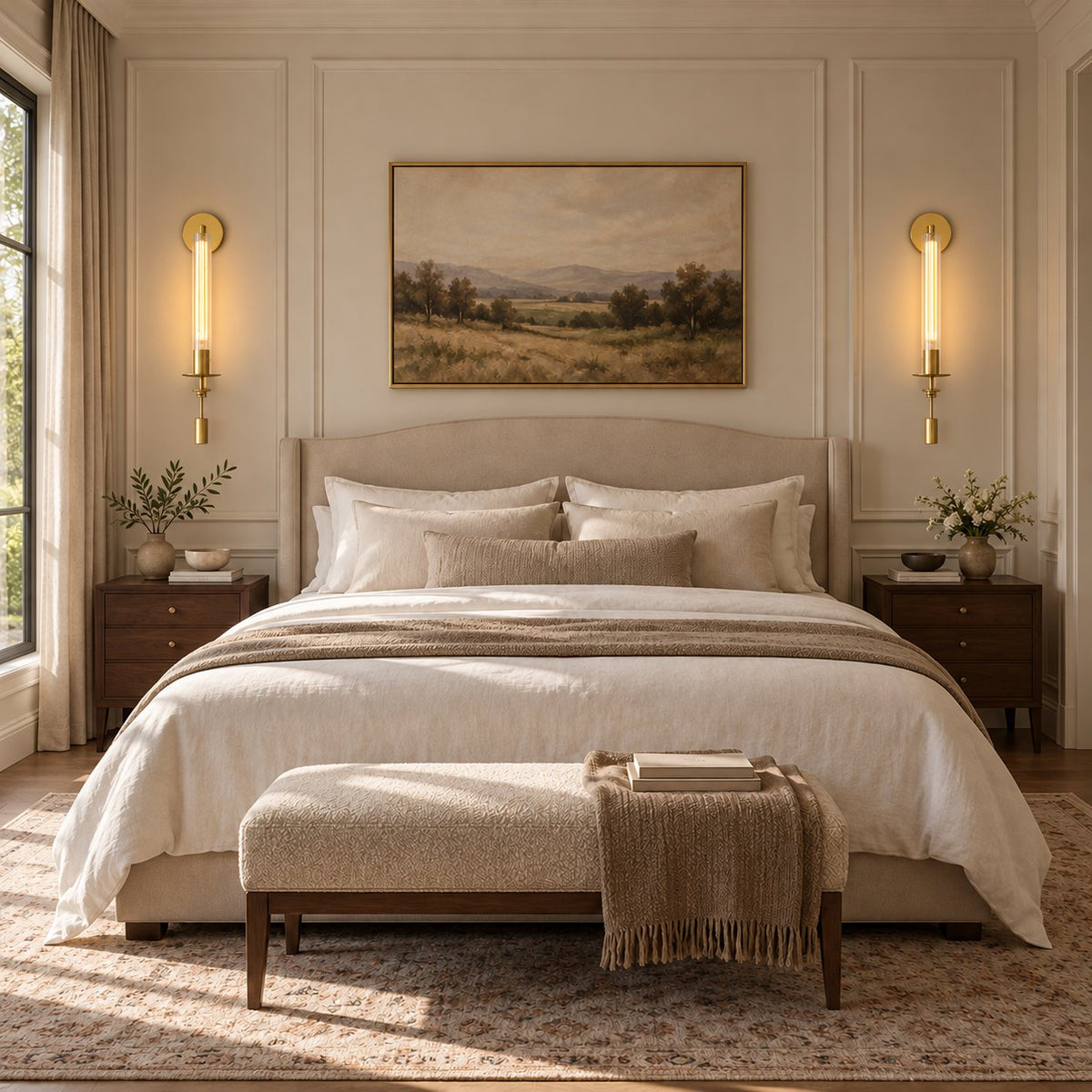 Classic Wall Light Wall Mounted Metal Frame Ambient Lighting Fixture for Indoor Use