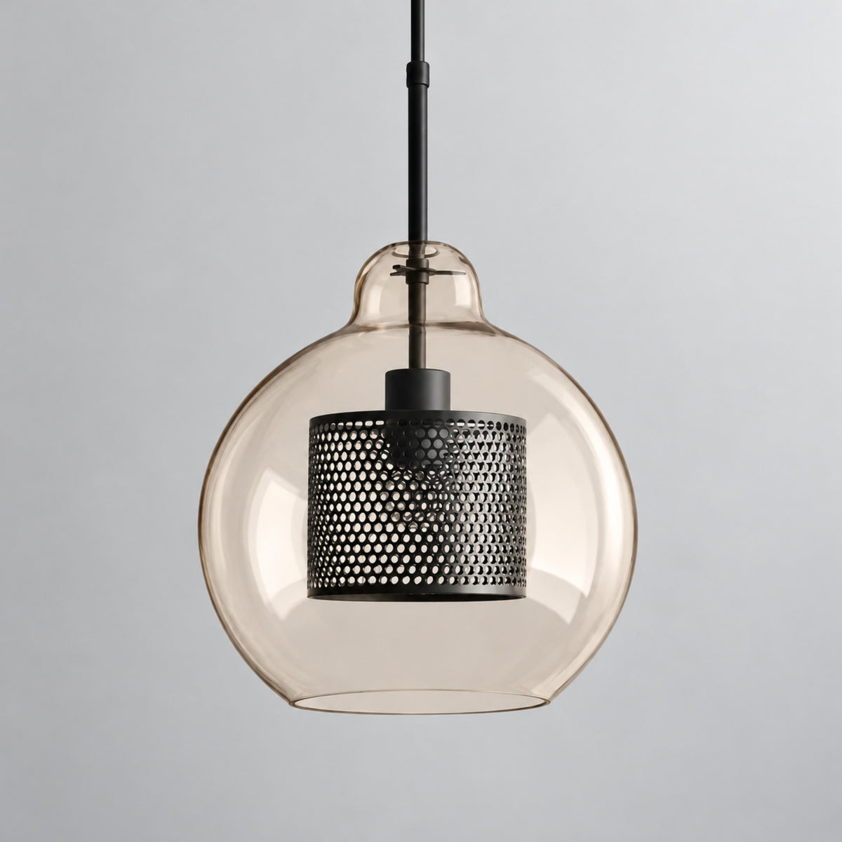 Modern Glass Pendant Light Adjustable Hanging Fixture with LED Technology for Kitchen Island