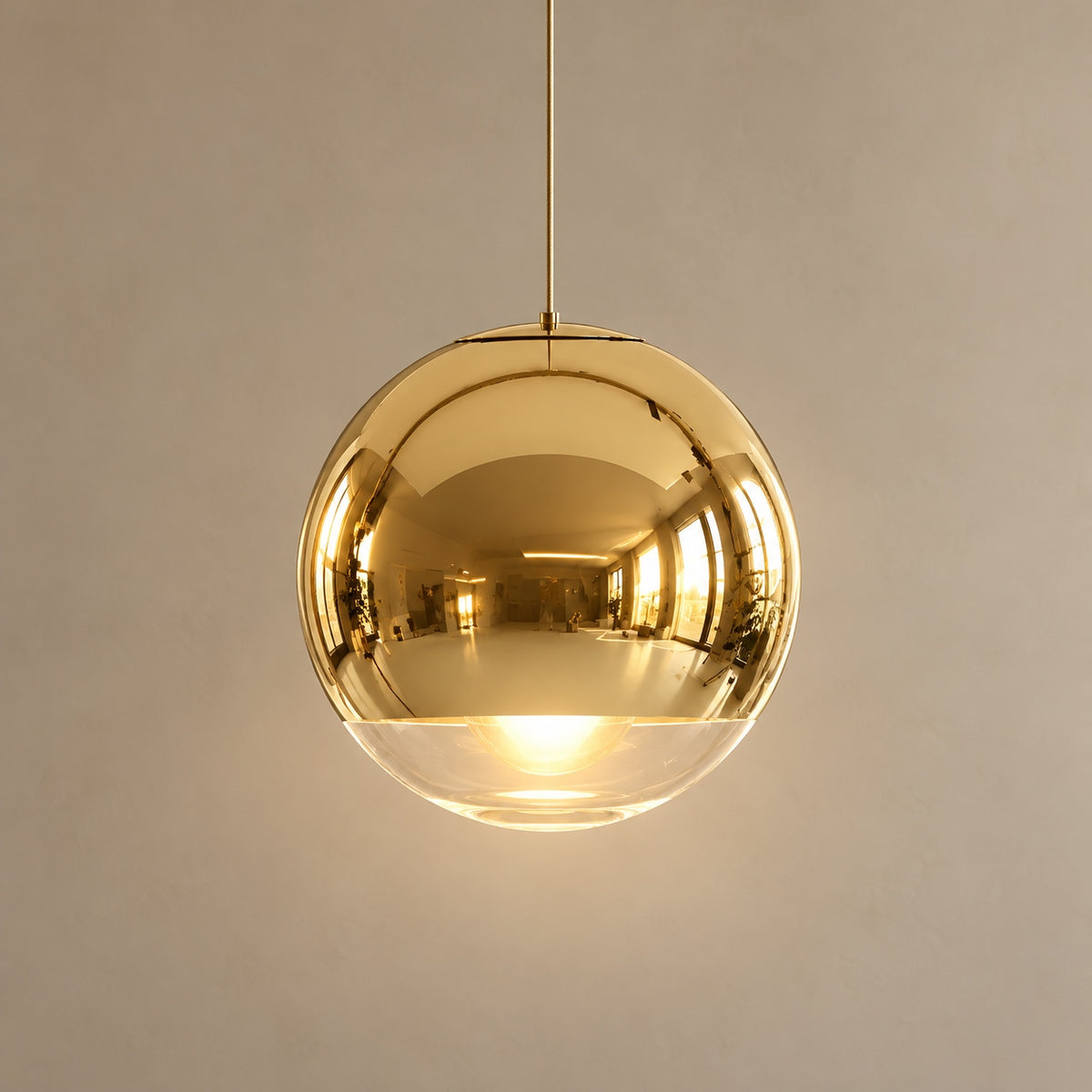 Modern Glass Pendant Light Adjustable Hanging Fixture LED Compatible for Kitchen Lighting