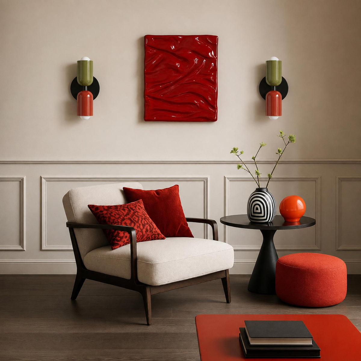 Modern Nordic Wall Light Double Head Wall Mounted Painted Iron Dimmable E26 LED Compatible