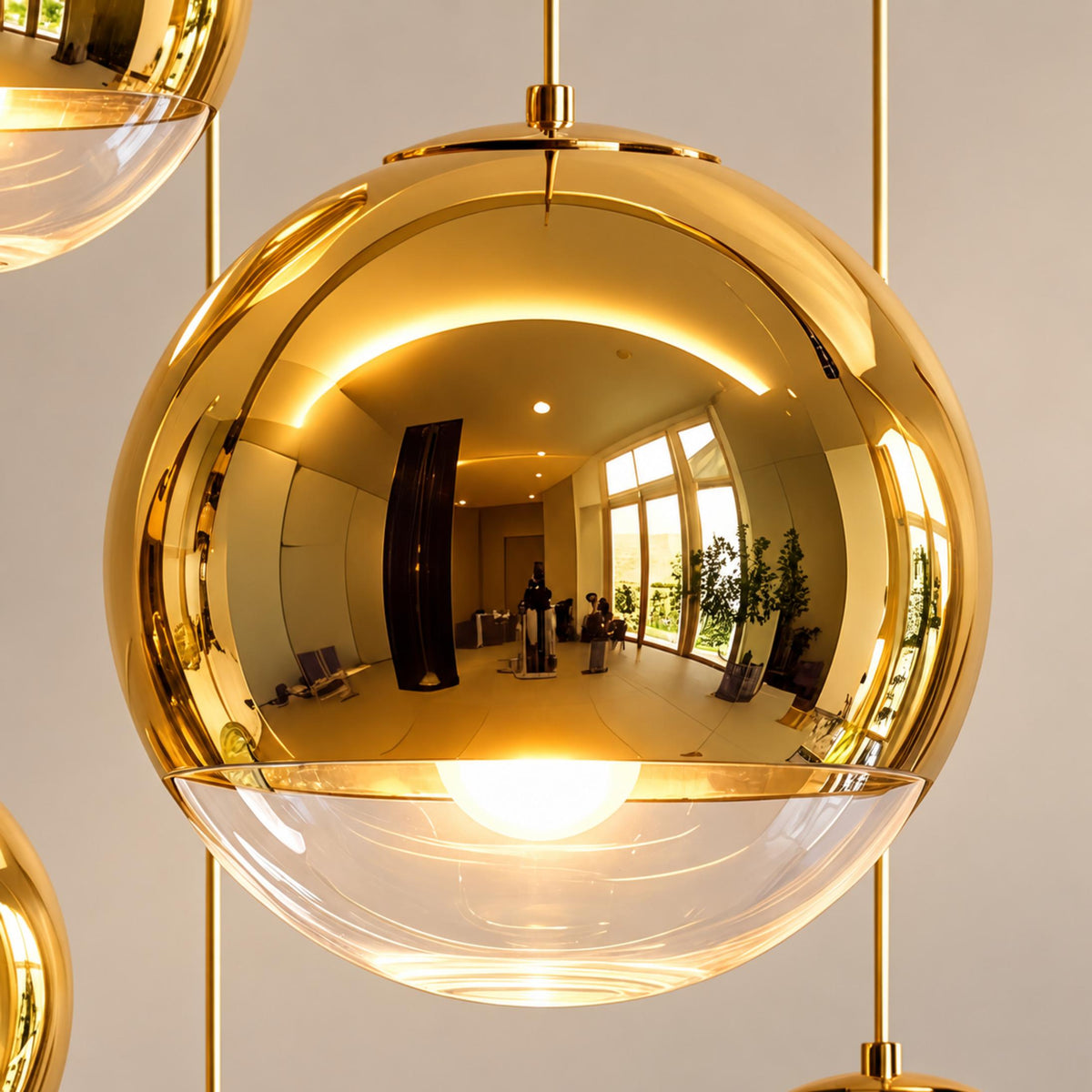 Modern Glass Pendant Light Adjustable Hanging Fixture LED Compatible for Kitchen Lighting