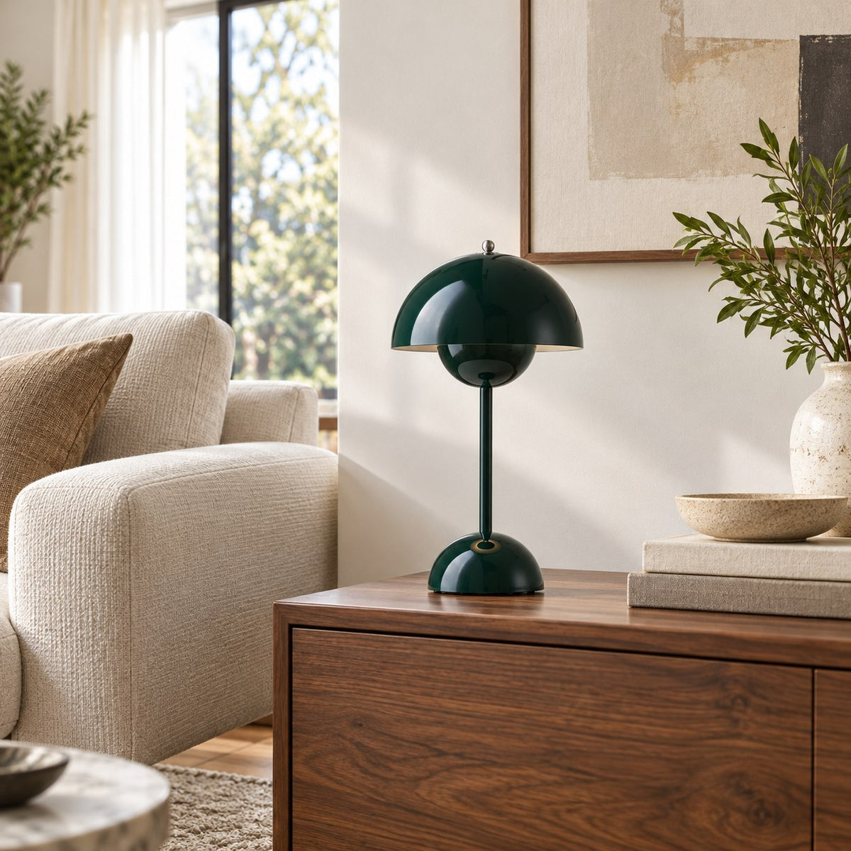 Modern Cordless Table Lamp with Adjustable Brightness and USB Charging for Indoor and Outdoor Use