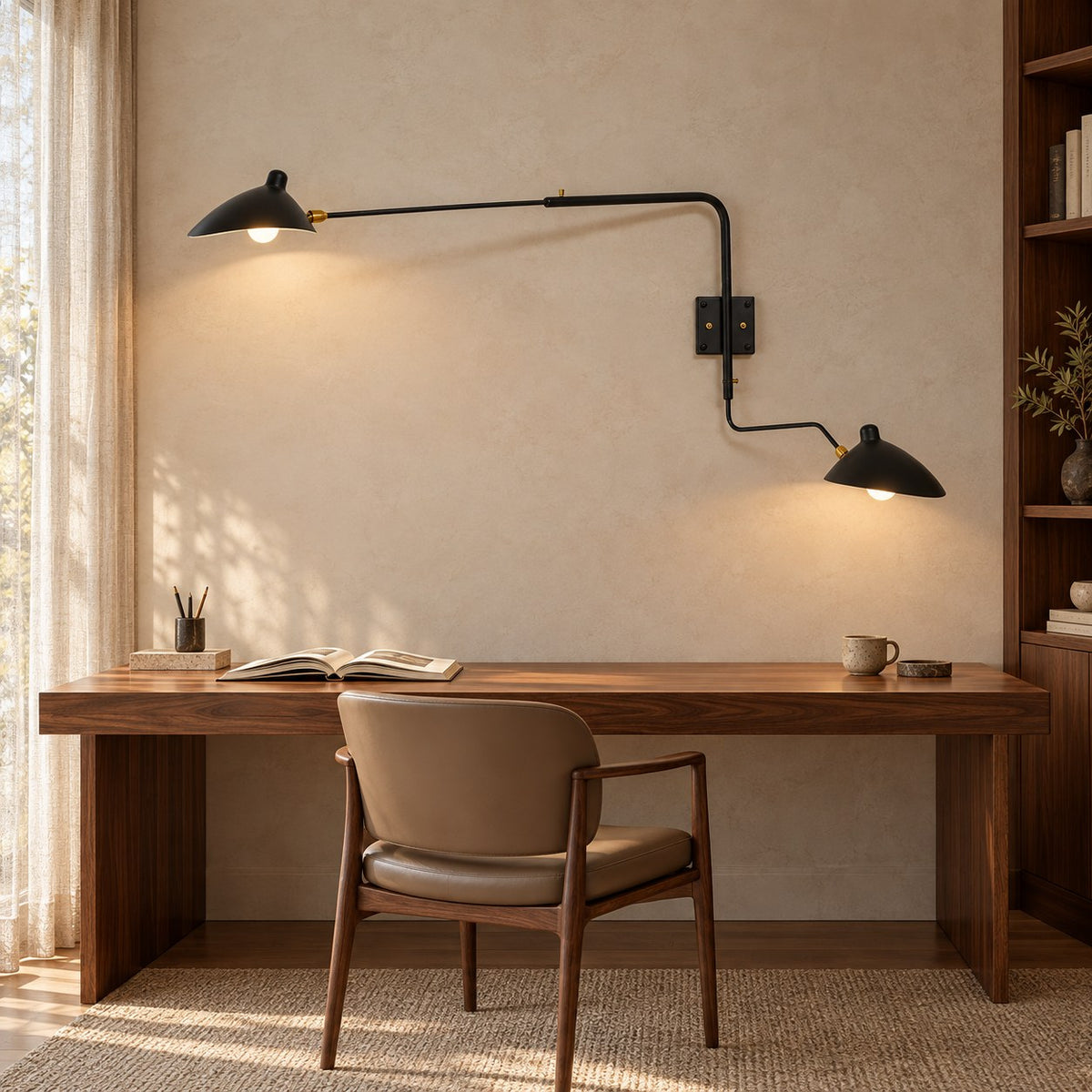 Modern Multi-Arm Wall Sconce Wall Mounted Metal Adjustable LED Wall Lighting Fixture